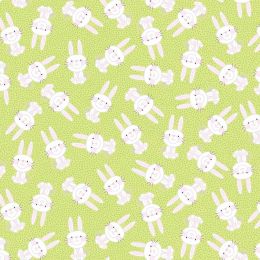 Hippity Hoppity Fabric | Bunny Hop Green