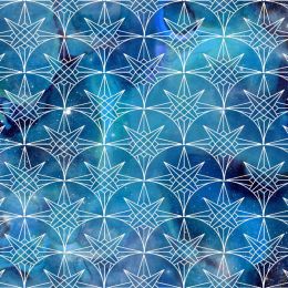 Magical Galaxy Fabric | Nautical Turquoise - Glitter