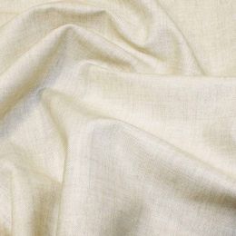 John Louden Linen Texture Fabric | Ivory