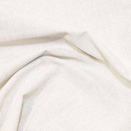 John Louden Linen Texture Fabric | White