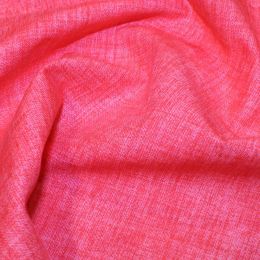 John Louden Linen Texture Fabric | Coral