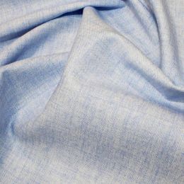 John Louden Linen Texture Fabric | Sky