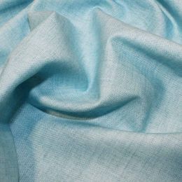 John Louden Linen Texture Fabric | Aqua