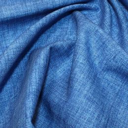 John Louden Linen Texture Fabric | Marine