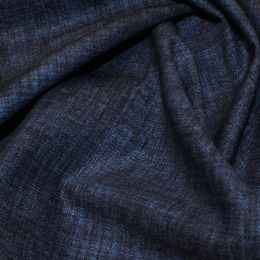 John Louden Linen Texture Fabric | Navy