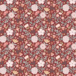 Goose Creek Gardens Fabric | Garden Bloom Burgundy