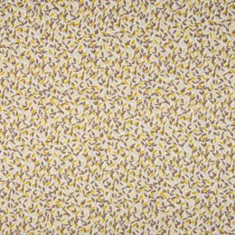 Organic Cotton Farbic | Leaves Ochre