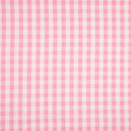 Seersucker Fabric | Large check Rose