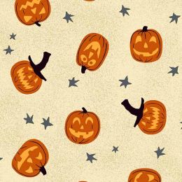Midnight Haunt Halloween Fabric | Jack-O-Lantern Sand