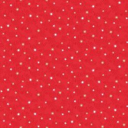 Scandi Christmas Makower Fabric | Star Red