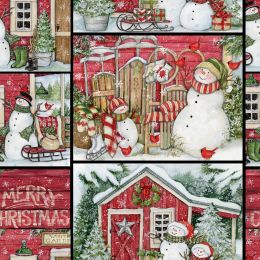 Christmas Holiday Fabric | Santa's Lodge