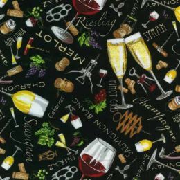 Vines & Wines Fabric | Cellar