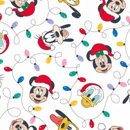 Disney Christmas Fabric | Mickey & Friends Christmas Lights