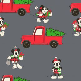 Disney Christmas Fabric | Mickey's Red Truck