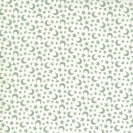 Kitty Corn Fabric | Moons & Stars Green