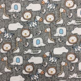 American Touch Flannel | Safari Texture Grey