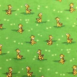 American Touch Flannel | Baby Giraffe Green