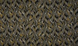 Viscose Twill Print Fabric | Abstract Autumn - Khaki