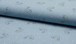 Stitch It' Mid Weight Cotton Crepe Fabric | Swan Dusty Blue