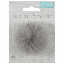 Luxury Faux Fur Pom Poms | Mink, 60mm
