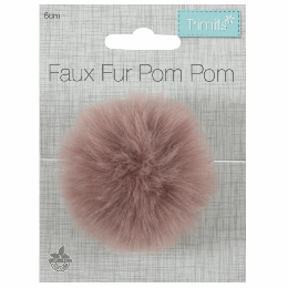 Luxury Faux Fur Pom Poms | Pink, 60mm
