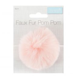 Luxury Faux Fur Pom Poms | Bright Pink, 60mm
