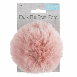 Luxury Faux Fur Pom Poms | Light Pink, 11cm