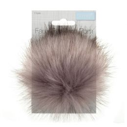 Luxury Faux Fur Pom Poms | Mauve Tipped, 11cm