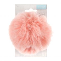 Luxury Faux Fur Pom Poms | Bright Pink, 11cm