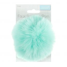 Luxury Faux Fur Pom Poms | Turquoise, 11cm