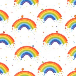 Rose & Hubble 60" Digital Cotton Fabric | Rainbows