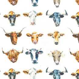 Rose & Hubble 60" Digital Cotton Fabric | Cows