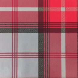Oil Cloth Fabric | Highland Check Red