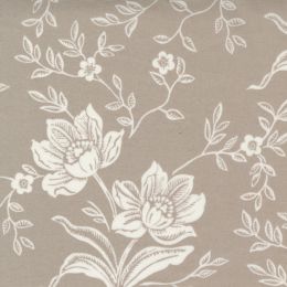Moda Extra Wide Quilt Backing | Woodcut Floral Grey