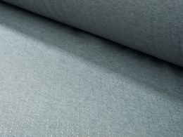 Ponte Roma Fabric | Metallic Stud - Light Grey
