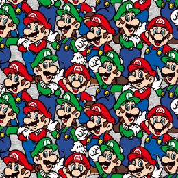 Licensed Cotton Fabric | Nintendo Mario & Luigi Classic