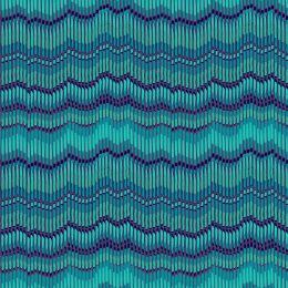 Henna Fabric | Moire Stripe Turquoise