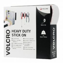 VELCRO® Brand - Heavy Duty Stick On | 50mm, White