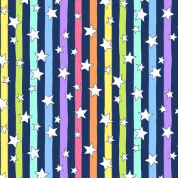 Kim Schaefer - Believe Fabric | Starry Stripes Black