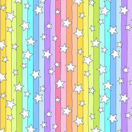 Kim Schaefer - Believe Fabric | Starry Stripes Multicoloured