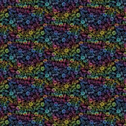 Rainbow Garden Fabric | Meadow Black