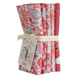 Windy Days Tilda Fabric | Fat Quarter Bundle Red & Pink