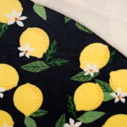 Super Soft Fleece Design & Block Colour Back | Lemon Navy