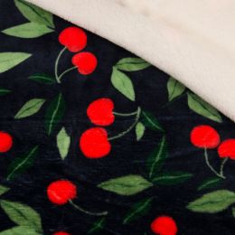 Super Soft Fleece Design & Block Colour Back | Cherries Navy