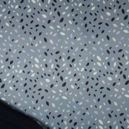 Soft Shell Fleece Fabric | Mini Leaf Denim
