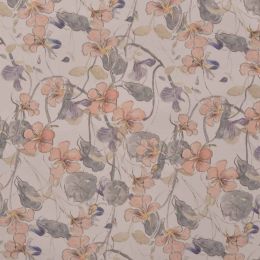 Soft Shell Fleece Fabric | Painted Flowers Off White