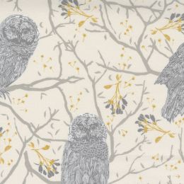 Moda Through The Woods Fabric | Owls Ivory