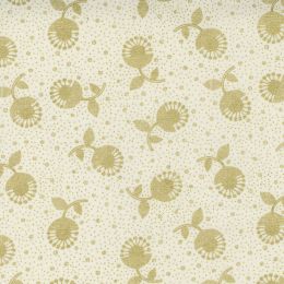 Moda Whispers Metallic Fabric | Dandelion Gold
