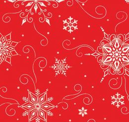 Riley Blake Designs Extra Wide Fabric | Snowed In Red