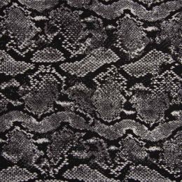 Bengaline Jacquard Design Fabric | Snake Black